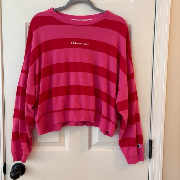 Champion Oversized Striped Boxy Sweatshirt - XL - Picture 3 of 6